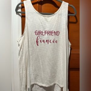 White Old Navy Handmade Fiancée tank!